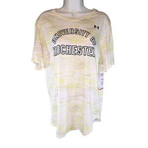 Under Armour Green White University of Rochester Shirt T-shirt Top Size XL NEW N